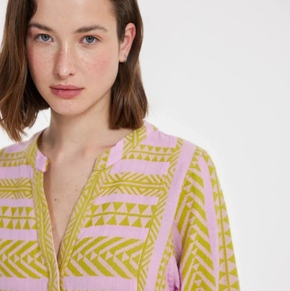 Devotion Twins Midi Dress Green Pink NWT Sz S - Picture 9 of 11